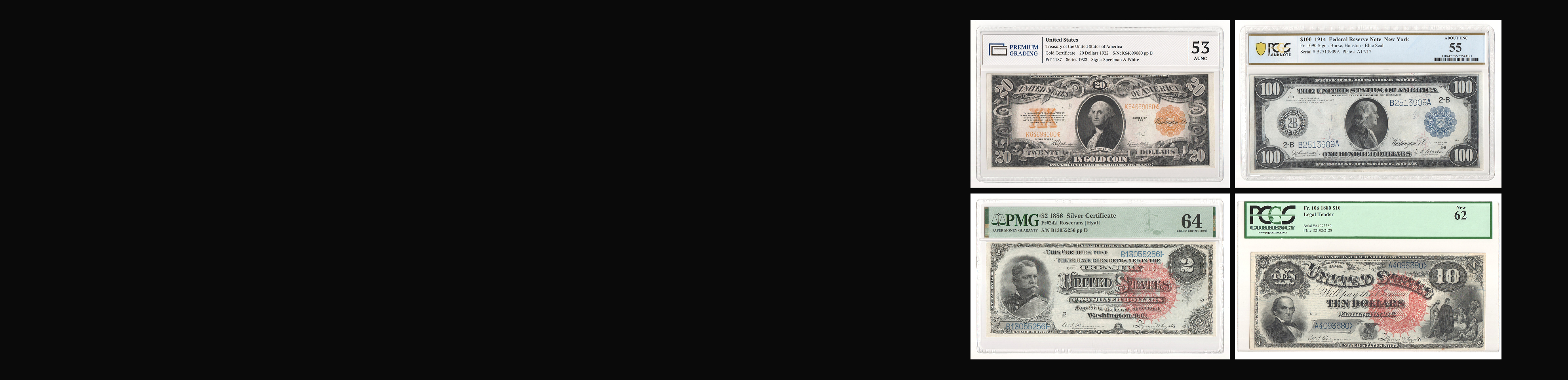 Аукцион W67 Банкноты США