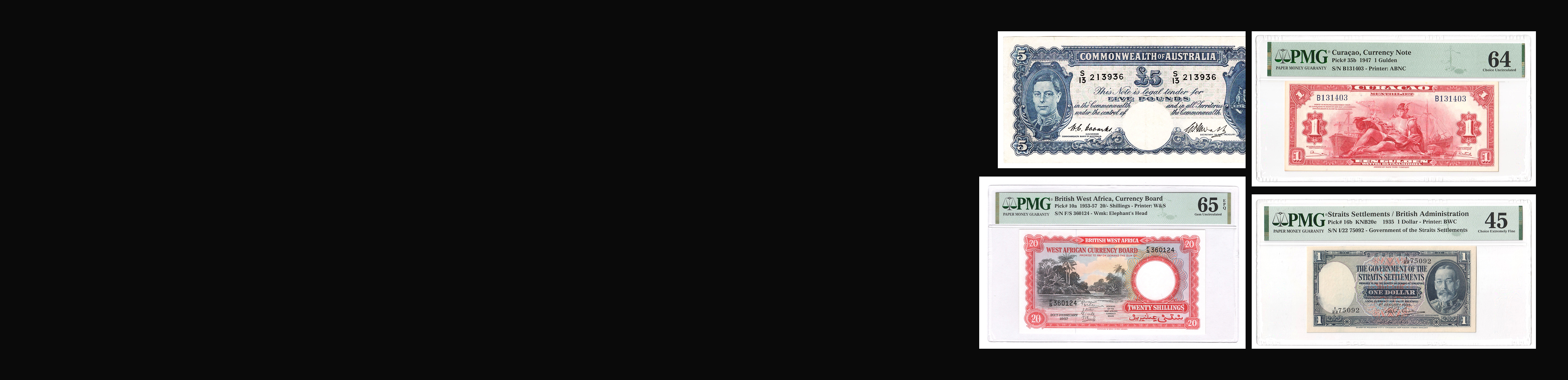 Аукцион W66 Иностранные Банкноты